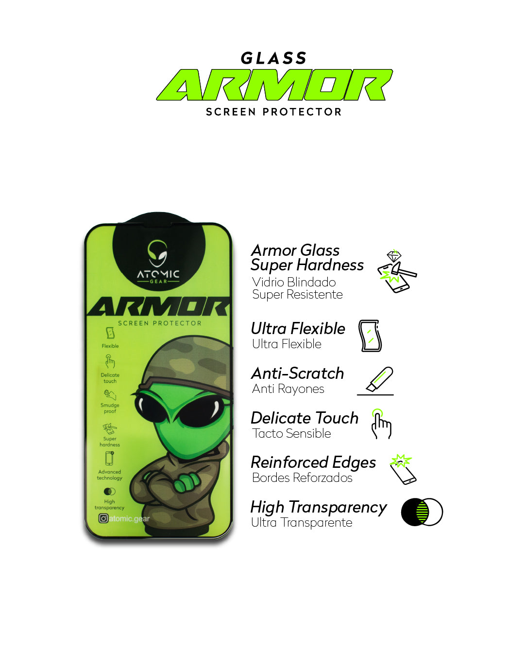 Protector Atomic Armor Glass Blindado