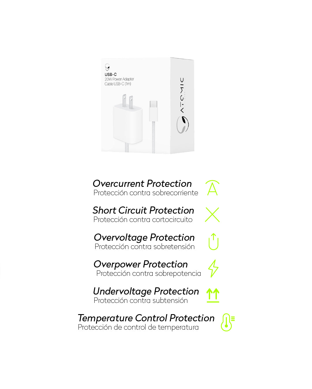 Cargador Atomic Tipo-C 20w